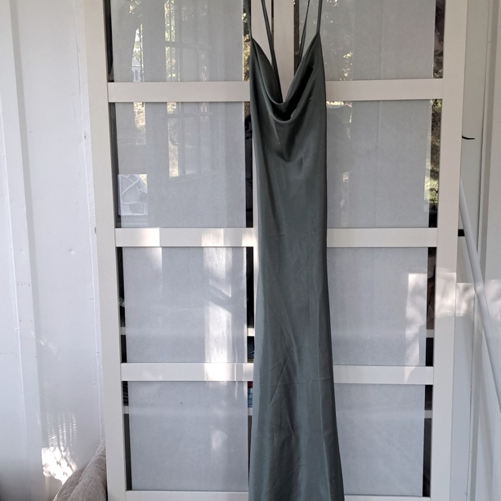Sage Green Dress Full Length Size XS